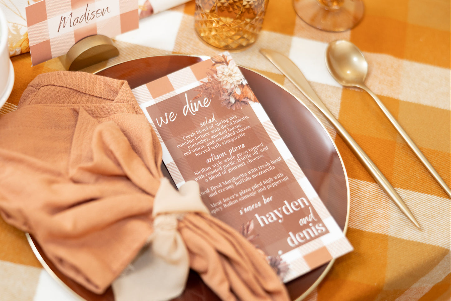 'Golden Hour Gathering' Rehearsal Dinner Collection