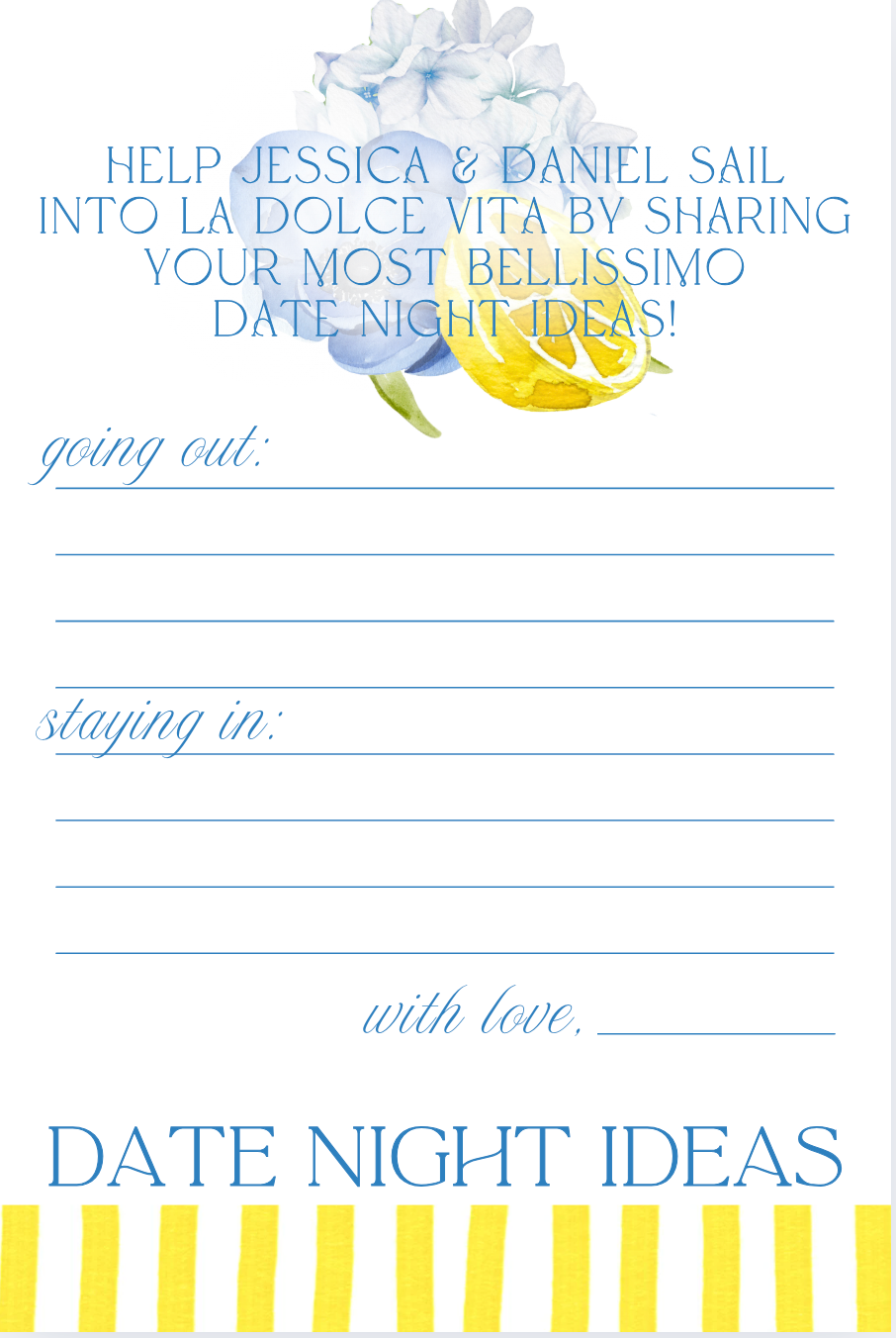 'That's Amore' Wedding Shower Collection