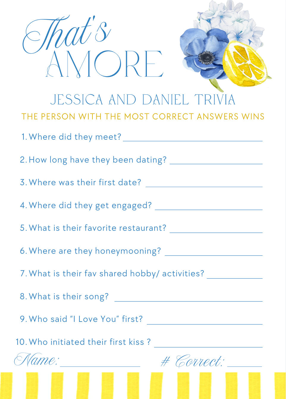 'That's Amore' Wedding Shower Collection
