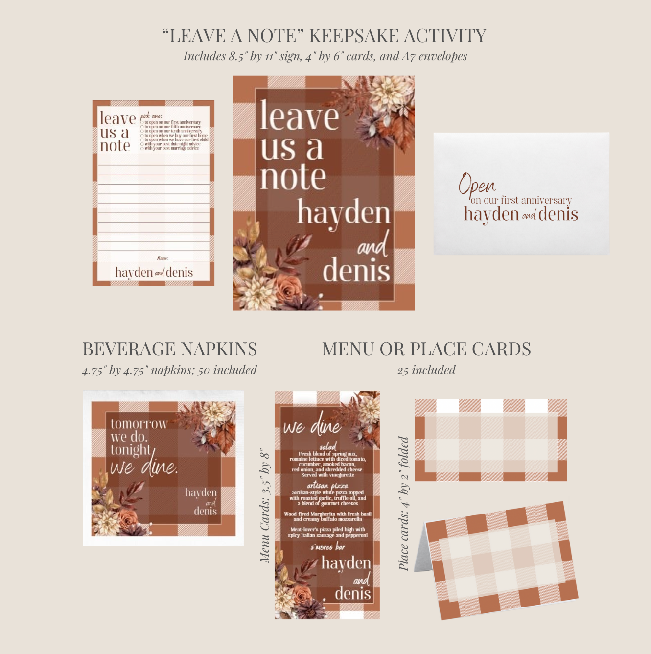 'Golden Hour Gathering' Rehearsal Dinner Collection