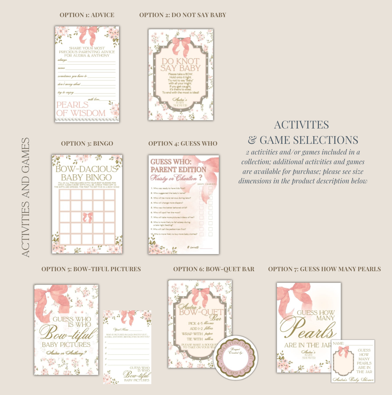 'Bows, Pearls, and a Sweet Baby Girl' Baby Shower Collection