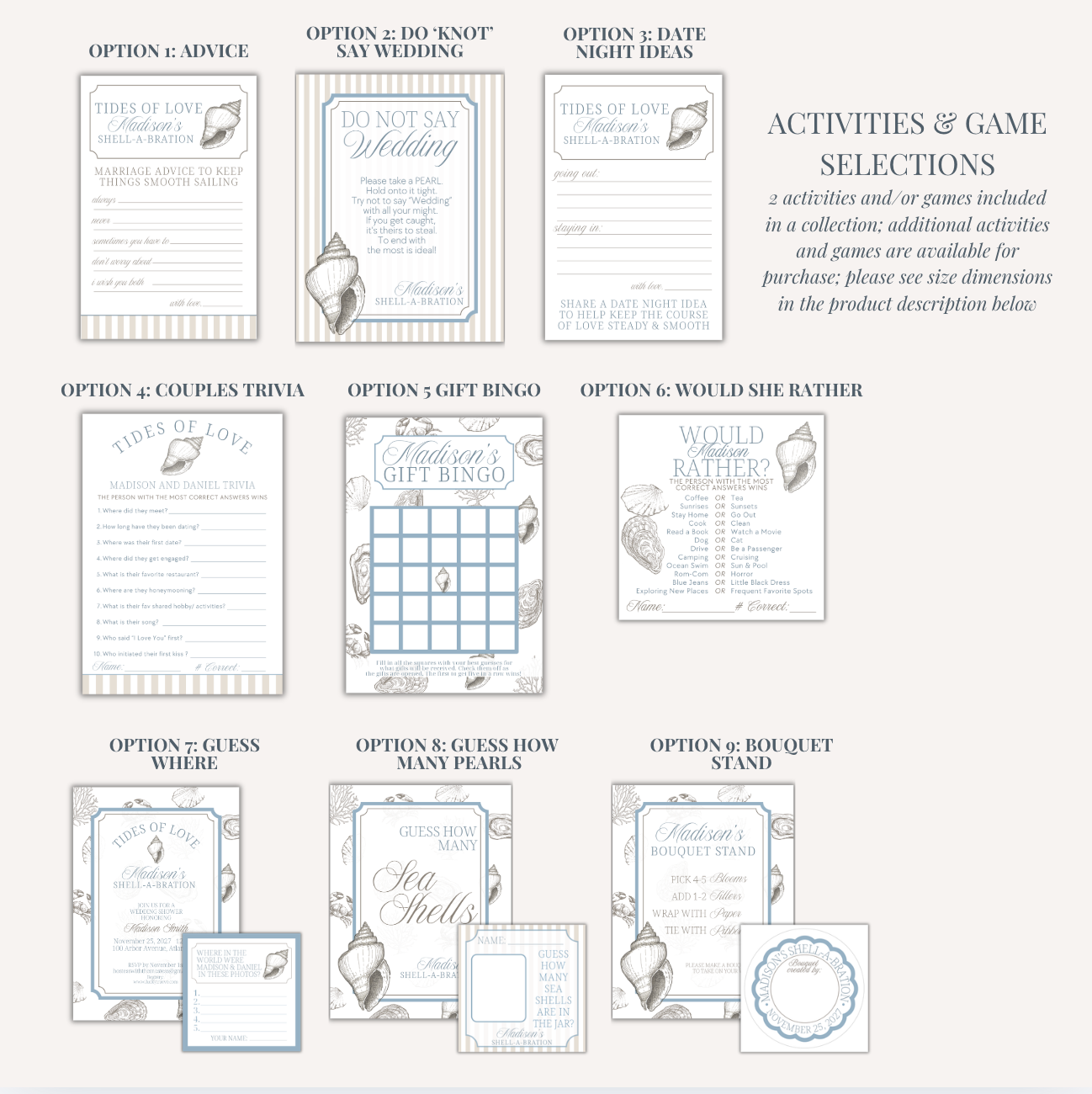 'Tides of Love' Wedding Shower Collection