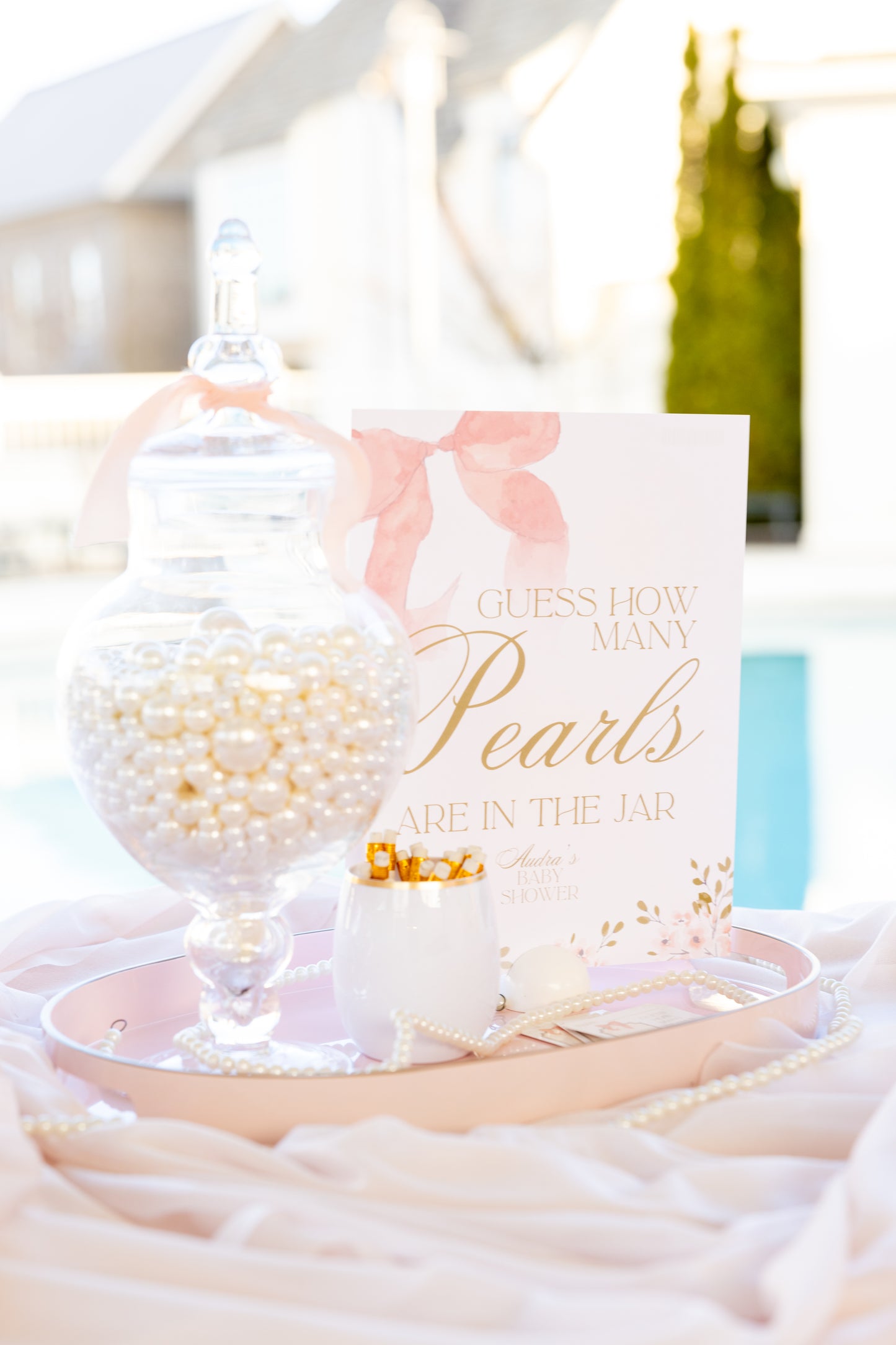 'Bows, Pearls, and a Sweet Baby Girl' Baby Shower Collection