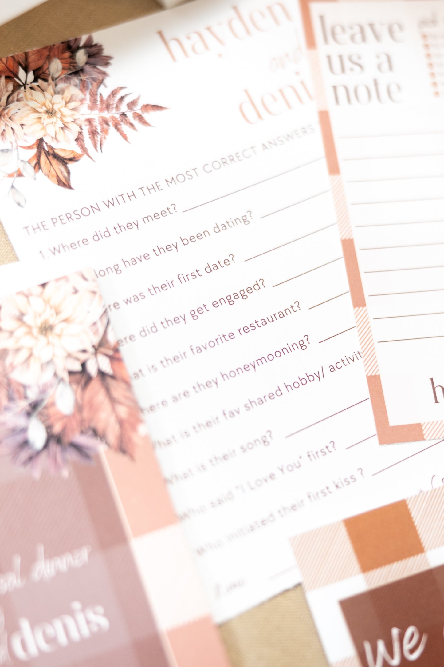 'Love is in Bloom' Wedding Shower Collection