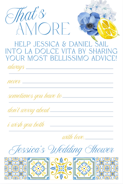 'That's Amore' Wedding Shower Collection