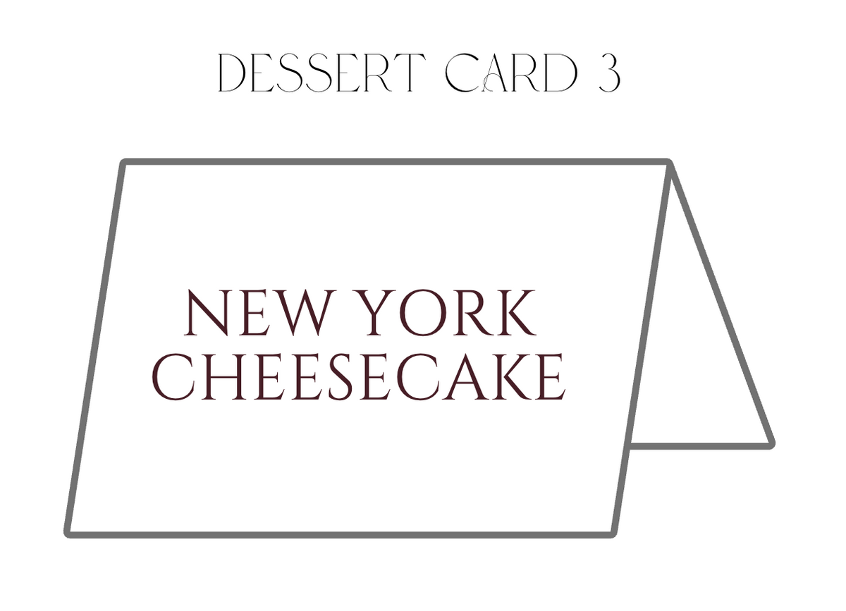 Dessert Label Cards (4 count) | Kylie & Ryan 09.26.26