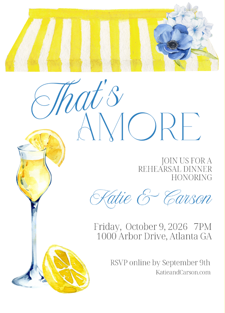 'That's Amore' Rehearsal Dinner Collection