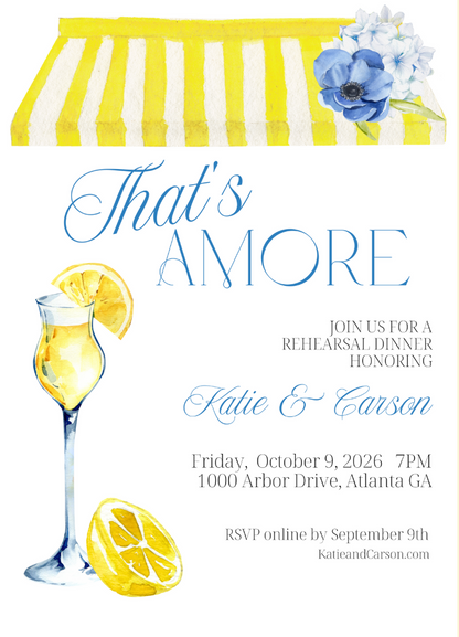 'That's Amore' Rehearsal Dinner Collection