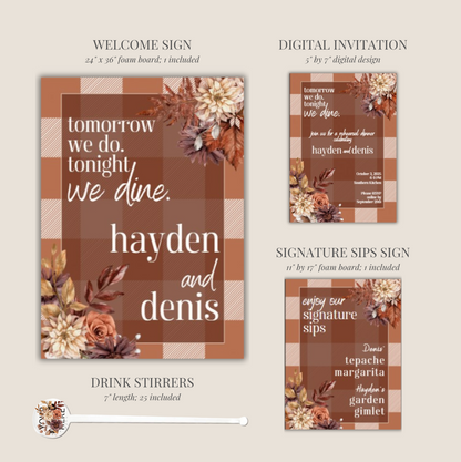 'Golden Hour Gathering' Rehearsal Dinner Collection
