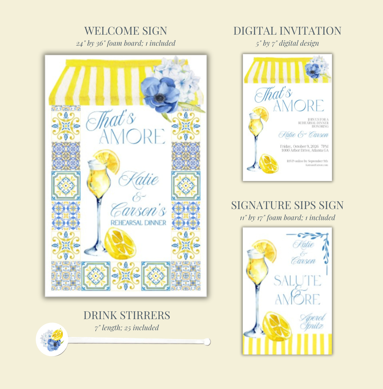 'That's Amore' Rehearsal Dinner Collection