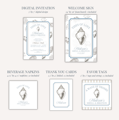 'Tides of Love' Wedding Shower Collection
