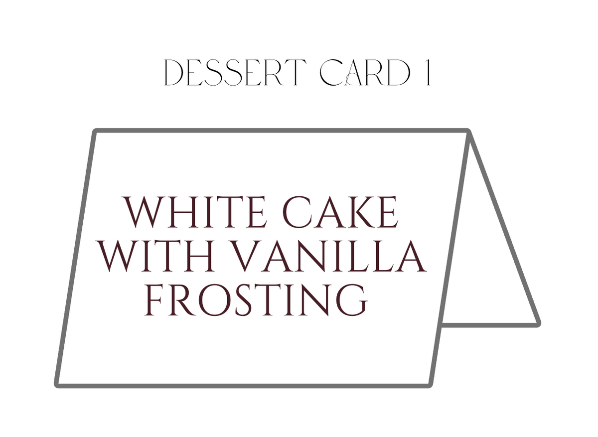 Dessert Label Cards (4 count) | Kylie & Ryan 09.26.26